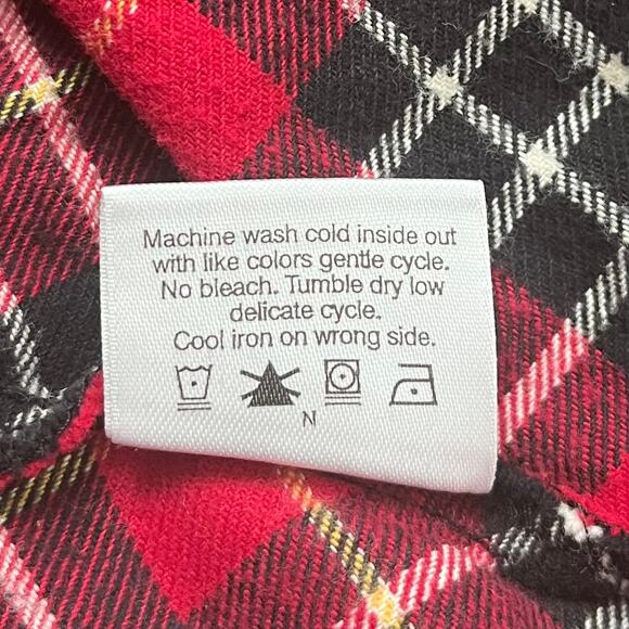 Hanna Andersson Holiday Dress Red Black Plaid Skirt Velvet Bodice Girl's 5 / 110 - Picture 6 of 8